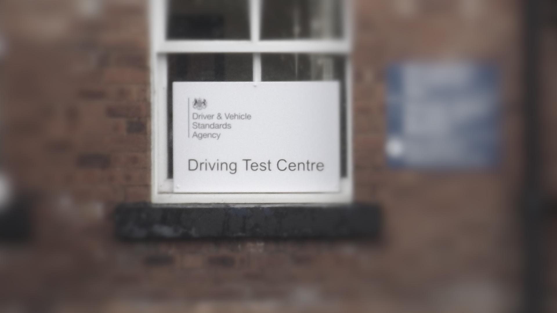 A sign outside a DVSA Driving Test Centre